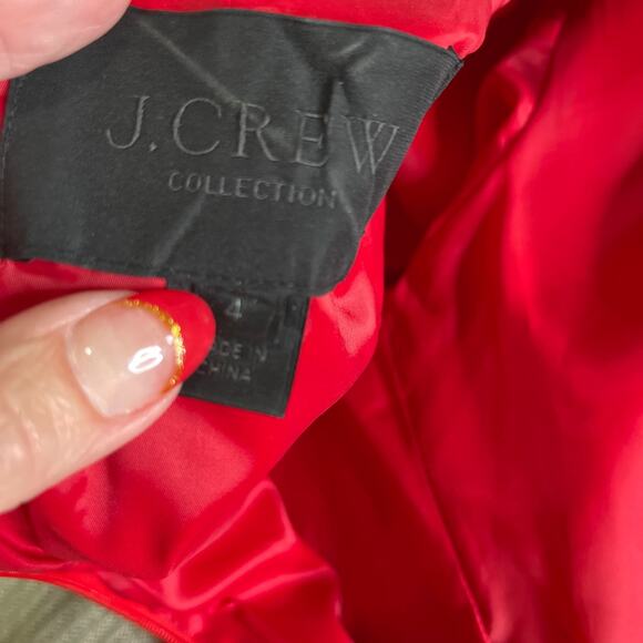 J Crew Collection Red Orange 100% Wool Dress size 4 Med - Picture 10 of 12